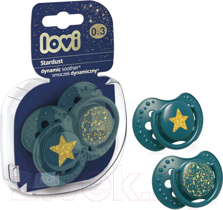 Изображение товара Набор пустышек Lovi Stardust динамичная / 22/892_green (2шт)