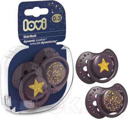 Изображение товара Набор пустышек Lovi Stardust динамичная / 22/892_violet (2шт)
