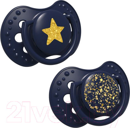 Изображение товара Набор пустышек Lovi Stardust динамичная / 22/893_blue (2шт)