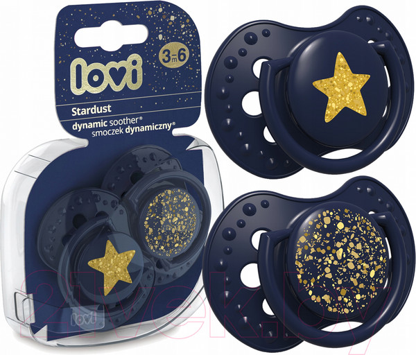 Изображение товара Набор пустышек Lovi Stardust динамичная / 22/893_blue (2шт)