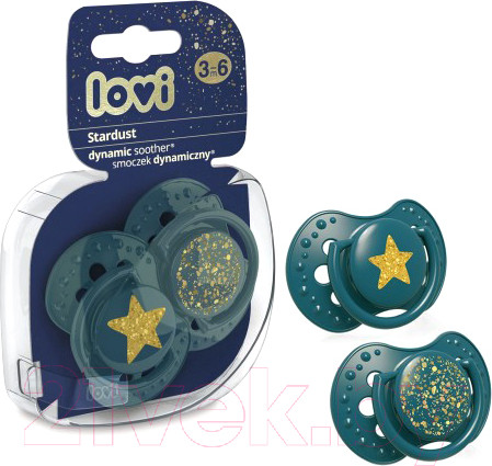 Изображение товара Набор пустышек Lovi Stardust динамичная / 22/893_green (2шт)