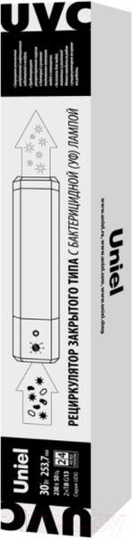 Изображение товара Рециркулятор бактерицидный Uniel UDG-M62T UVCB/TM / UL-00007717 (белый)