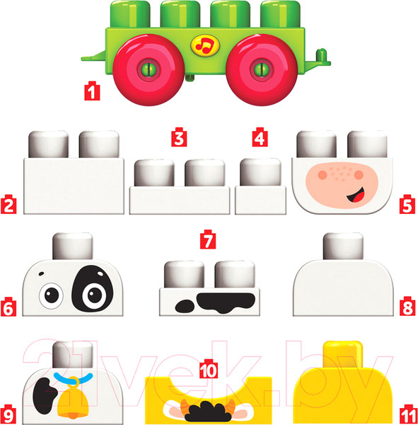 Изображение товара Развивающая игрушка Азбукварик Talky Blocks. Коровка / 2819