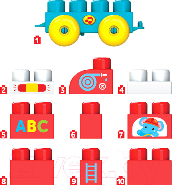 Изображение товара Развивающая игрушка Азбукварик Talky Blocks. Пожарная машинка / 2825