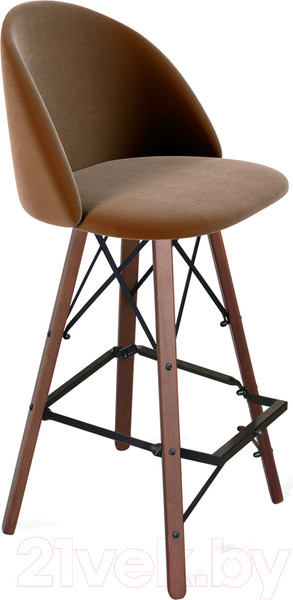 Изображение товара Стул барный Sheffilton SHT-ST35/S80 (кофейный ликер/темный орех/черный)