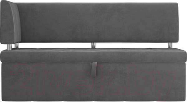 Изображение товара Скамья кухонная мягкая Лига Диванов Стоун 259 левый со спальным местом/ 107270 (велюр, серый)