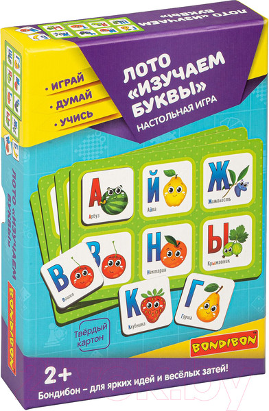 Изображение товара Развивающая игра Bondibon Лото. Изучаем буквы / ВВ4869