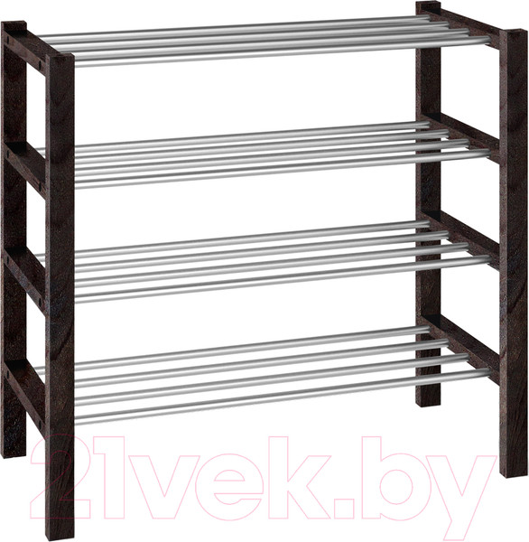 Изображение товара Полка для обуви Sheffilton Альберо SHT-SR9-4 (венге/алюм. металлик)