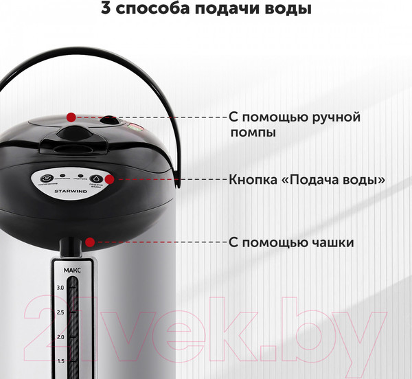 Изображение товара Термопот StarWind STP1130 (черный)