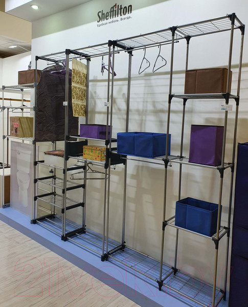 Изображение товара Вешалка для одежды Sheffilton SHT-WR125 (черный/хром лак)