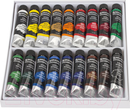 Изображение товара Акриловые краски Brauberg 191123 (18цв)
