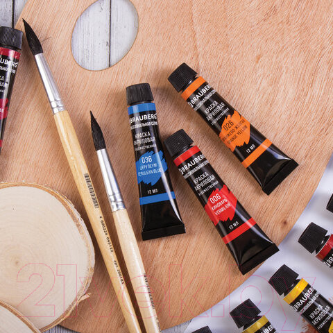 Изображение товара Акриловые краски Brauberg 191123 (18цв)