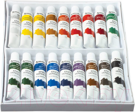 Изображение товара Акриловые краски Brauberg 191126 (18цв)