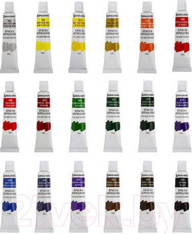 Изображение товара Акриловые краски Brauberg 191126 (18цв)