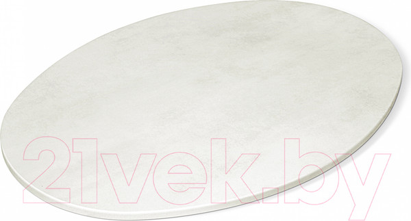 Изображение товара Обеденный стол Sheffilton SHT-TU14/120-80 МДФ овальный (черный муар/бетон крем)