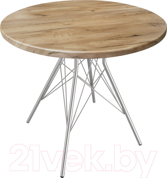 Изображение товара Обеденный стол Sheffilton SHT-TU2-1/80 МДФ (хром лак/дуб тортуга)