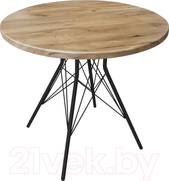 Изображение товара Обеденный стол Sheffilton SHT-TU2-1/80 МДФ (черный/дуб тортуга)