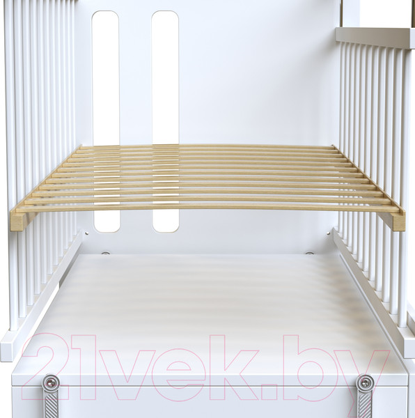 Изображение товара Детская кроватка VDK Coala маятник-ящик (белый)