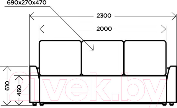 Изображение товара Диван Комфорт-S Марсель (долоре 56)