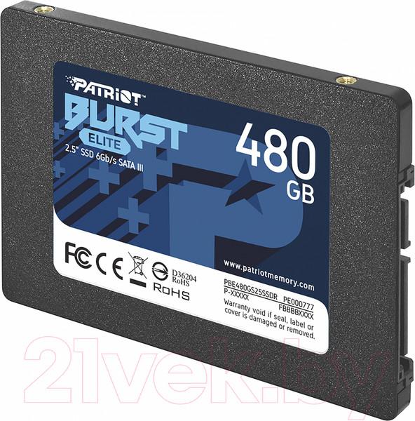 Изображение товара SSD диск Patriot Burst Elite 480GB (PBE480GS25SSDR)