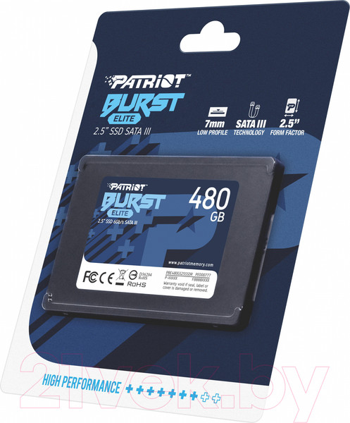 Изображение товара SSD диск Patriot Burst Elite 480GB (PBE480GS25SSDR)