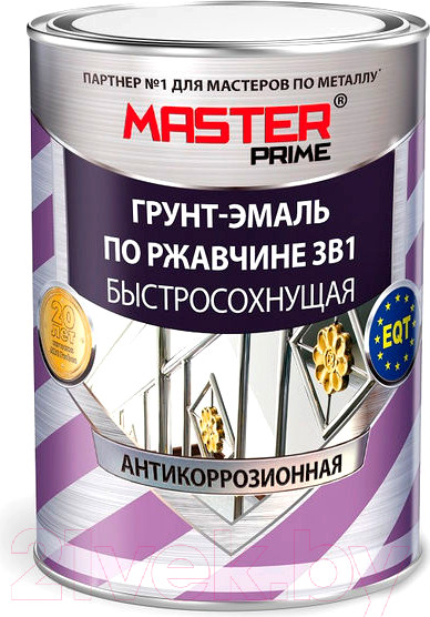 Изображение товара Грунт-эмаль Master Prime Быстросохнущая 3 в 1 (2л, черный)