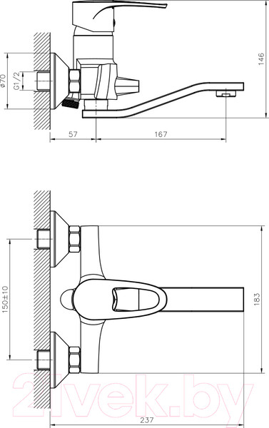Изображение товара Смеситель Decoroom DR70044