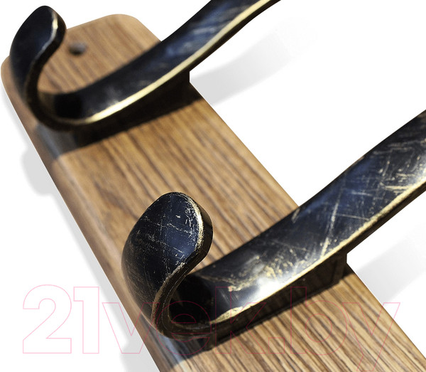 Изображение товара Вешалка для одежды Sheffilton SHT-WH20 (брашированный коричневый/черный золотая патина)