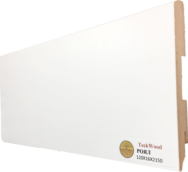 Изображение товара Плинтус Teckwood МДФ 120x16x2150 (белый роял)