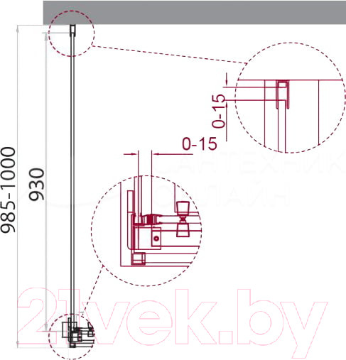 Изображение товара Душевая стенка BelBagno ACQUA-100-FIX-C-Cr