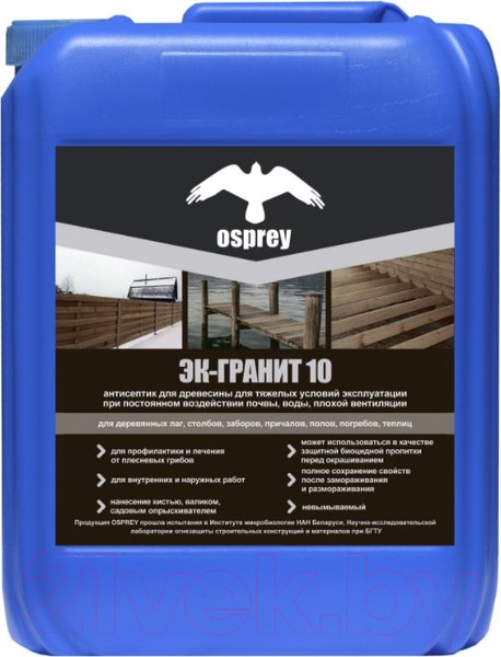Изображение товара Антисептик для древесины Osprey Эк-Гранит 10% (10л)