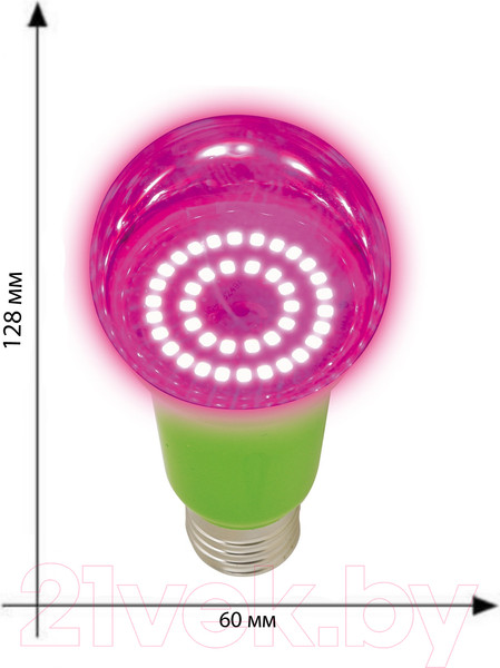 Изображение товара Лампа для растений Uniel LED-A60-15W/SPSB/E27/CL PLP30GR / UL-00004582