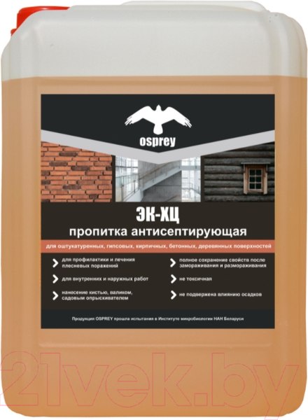 Изображение товара Пропитка для фасадов и стен Osprey Эк-Хц антисептирующая (2л)
