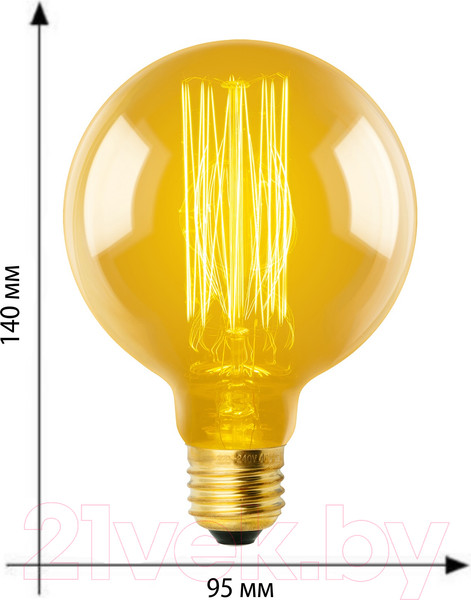 Изображение товара Лампа Uniel Vintage IL-V-G95-60/GOLDEN/E27 VW01 / UL-00000479