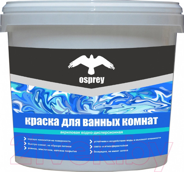 Изображение товара Краска Osprey Интерьерная моющаяся для ванн ВД-АК-201 (25кг, белый)