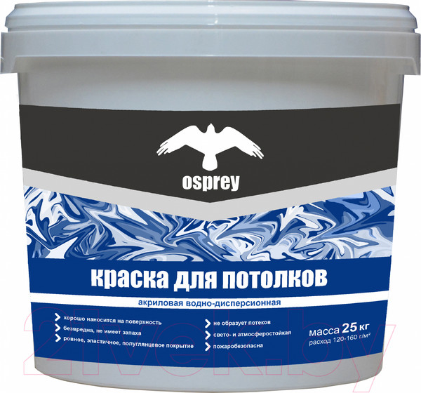 Изображение товара Краска Osprey Интерьерная для потолков ВД-АК-201 (25кг, белый)