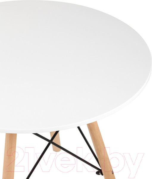 Изображение товара Обеденный стол Stool Group Eames / T005-C D60 (белый/дерево)