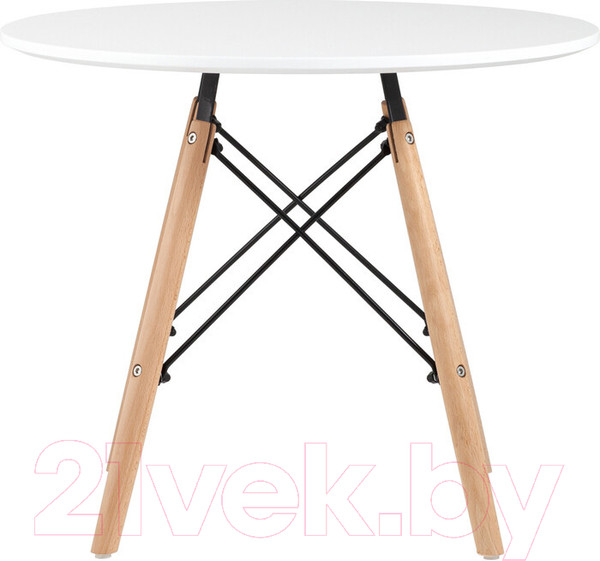 Изображение товара Обеденный стол Stool Group Eames / T005-C D60 (белый/дерево)
