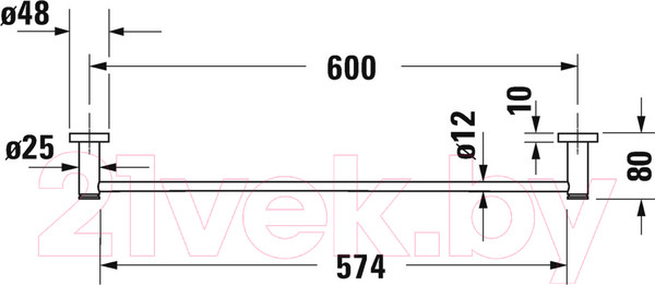 Изображение товара Держатель для полотенца Duravit D-Code 99241000