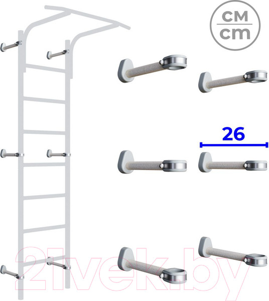 Изображение товара Комплект кронштейнов для спортивного комплекса Romana Dop11 6.09.00-20 (лимонный)