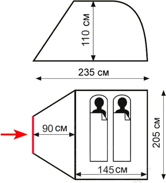 Изображение товара Палатка Totem Summer 2 Plus V2 / TTT-030