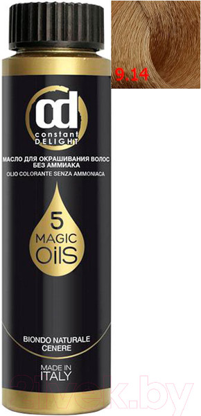 Изображение товара Масло для окрашивания волос Constant Delight Olio-Colorante без аммиака 9.14 (50мл, экстра светло-русый сандре бежевый)