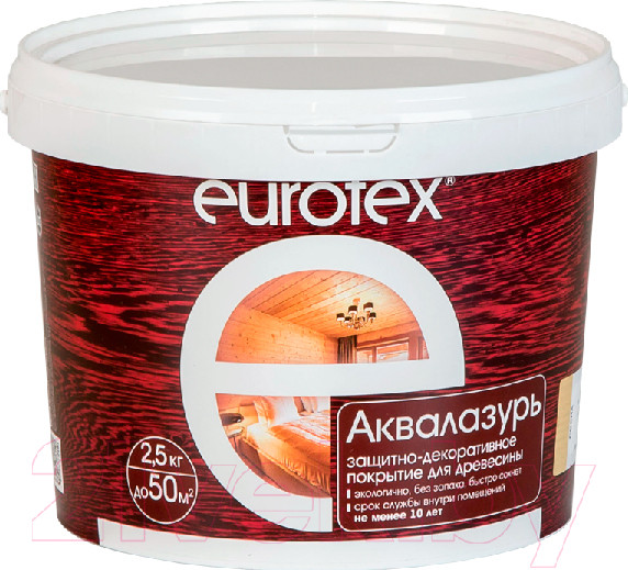Изображение товара Защитно-декоративный состав Eurotex Аква (2.5кг, белый)