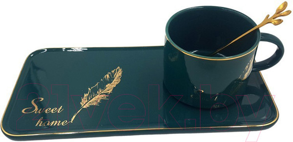 Изображение товара Чашка с блюдцем DomiNado TEA-02 (зеленый)