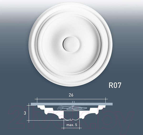Изображение товара Розетка потолочная Orac Decor R07