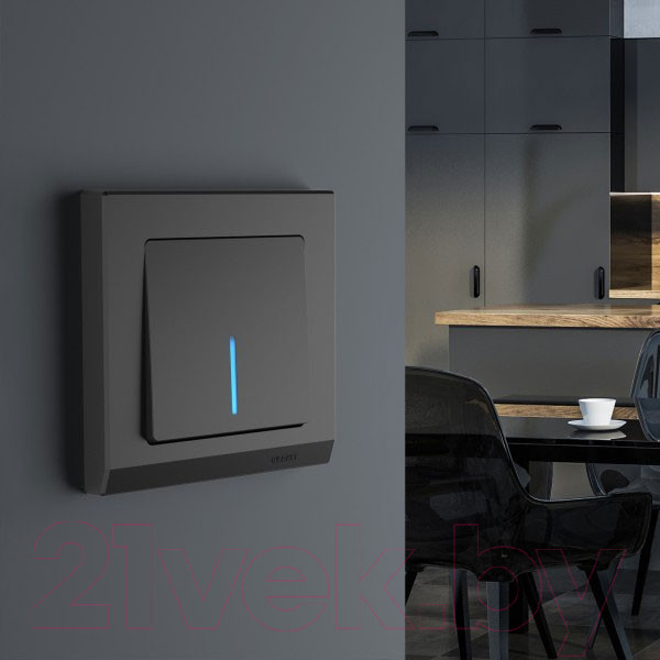 Изображение товара Выключатель Werkel W1112108 / a051609 (черный матовый)