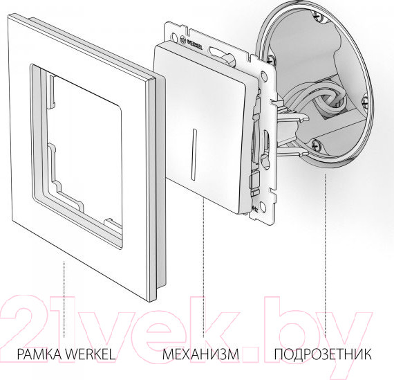 Изображение товара Выключатель Werkel W1112108 / a051609 (черный матовый)
