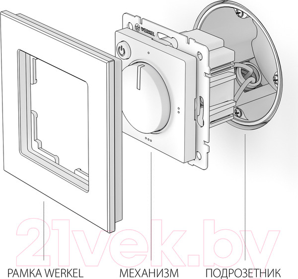 Изображение товара Терморегулятор для теплого пола Werkel W1151108 / a051624 (черный)