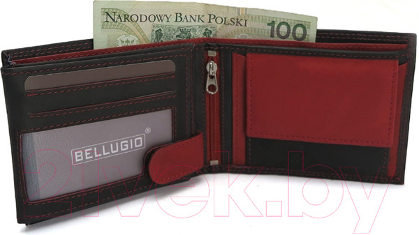 Изображение товара Портмоне Bellugio AM-24R-033 (черный/красный)