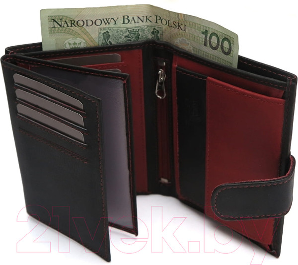 Изображение товара Портмоне Bellugio AM-24R-073 (черный/красный)